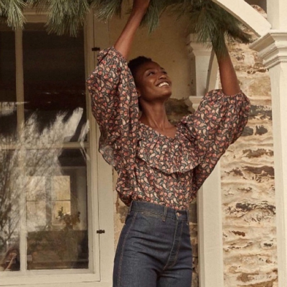 Floral Doen Top